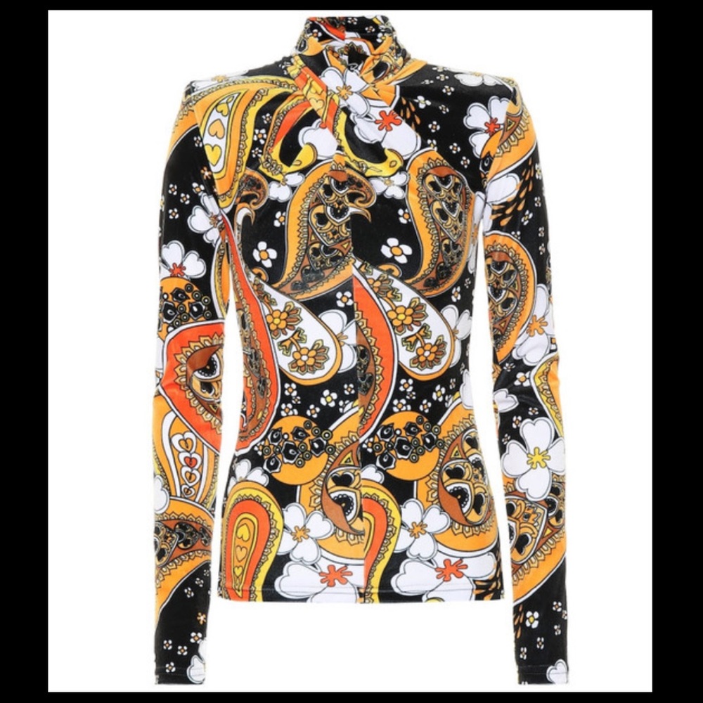 NWT Authentic Richard Quinn Velvet Top